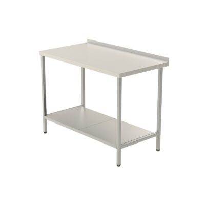 Arbetsbänk med plåthylla