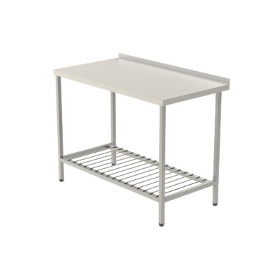 Arbetsbänk med gallerhylla