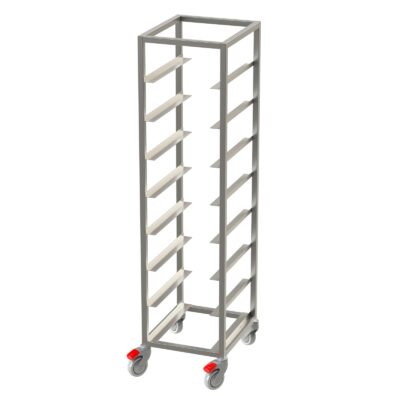 Brickvagn för 8st lunchbrickor, öppen