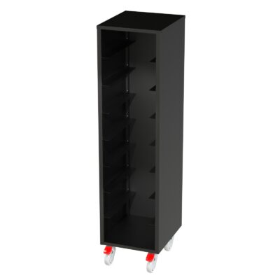 Brickvagn för 8st lunchbrickor, täckt