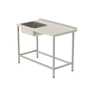 Beredningsbänk, diskho vänster, utan bottenhylla