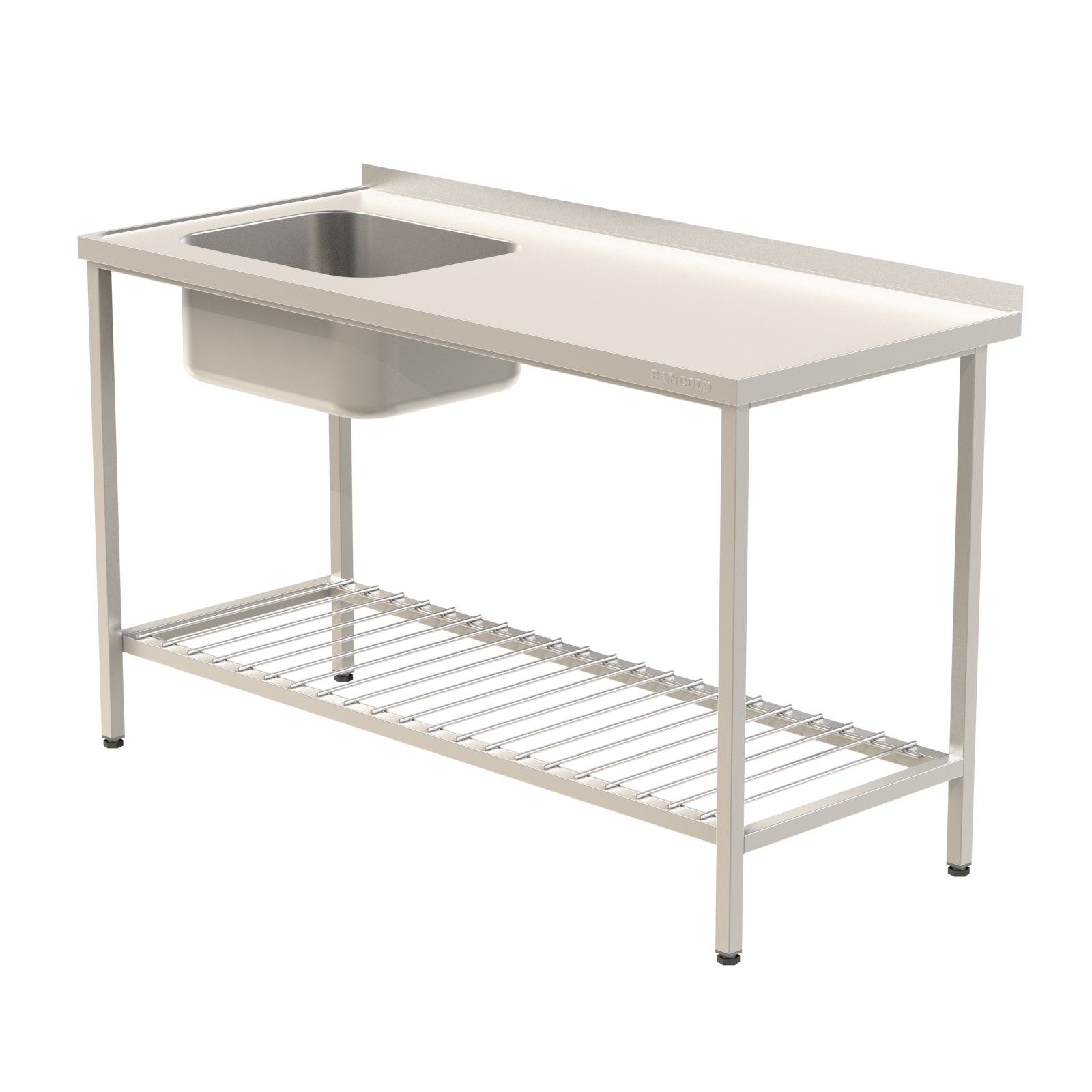 Diskbänk med gallerhylla - Bild 2