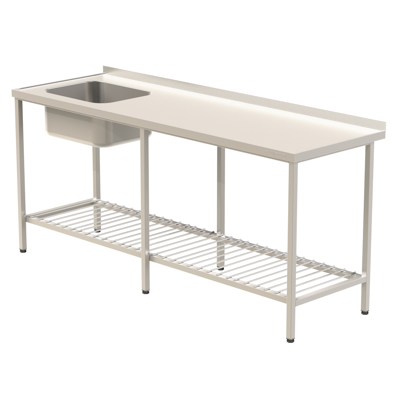 Diskbänk med gallerhylla - Bild 3