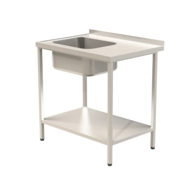 Diskbänk med plåthylla