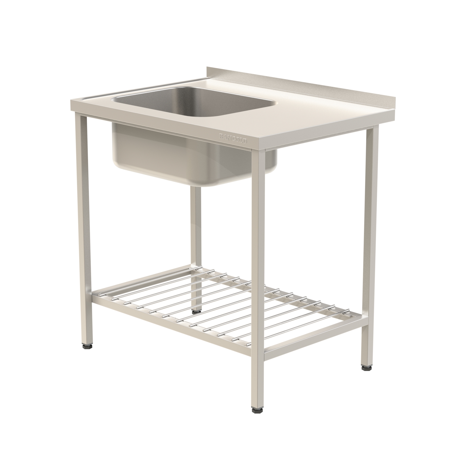 Diskbänk med gallerhylla