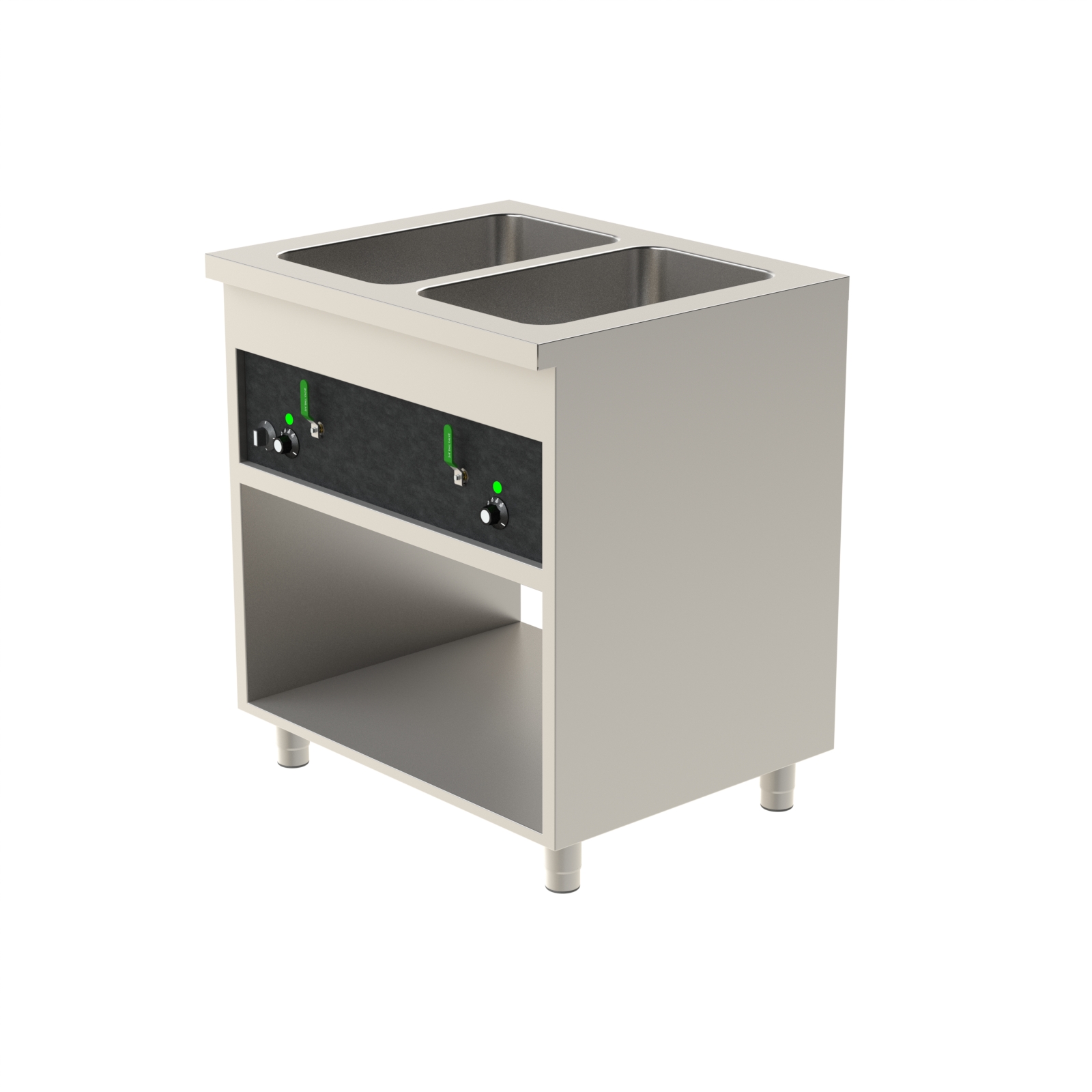 Vattenbad 800 på stativ med separata bassänger