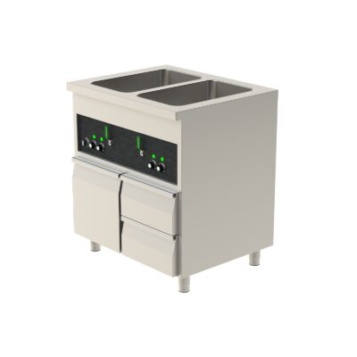 Vattenbadsvärmeri 800 med dörr + lådor och separata bassänger