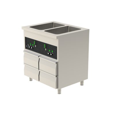 Vattenbadsvärmeri 800 med lådor och separata bassänger