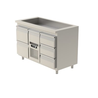 Kylbänk 1300 med GN hel brunn